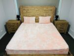 Pink Squares Warm FITTED Bedsheet Set