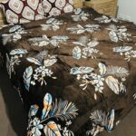 Coffee Brown Quilt Set with Fitted Sheet Set