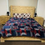 Midnight Matrix Quilt with Fitted Sheet Set