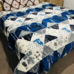 Blue Horizon Quilt with Fitted Sheet Set
