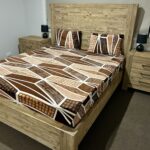 Brown Hexa Warm Fitted Bedsheet Set