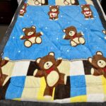 Blue-Grey Teddy Bear Kids Quilt