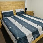 Modern Striped Cotton Flat Bedsheet – Blue & White