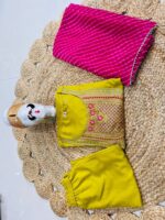 Women’s Rayon Embroidered Straight Kurta with Pant & Dupatta Set - Image 3