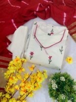 Anarkali Flared Chanderi Silk Kurti Set - Image 7