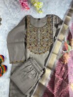Designers Kurti Pent Dupatta Set - Image 5