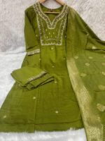 Diva Mehandi Green Suit - Image 2