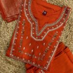 Diva Orange Kurti Pant Suit