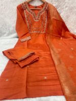 Diva Orange Kurti Pant Suit - Image 2