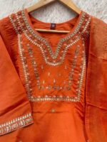 Diva Orange Kurti Pant Suit - Image 3