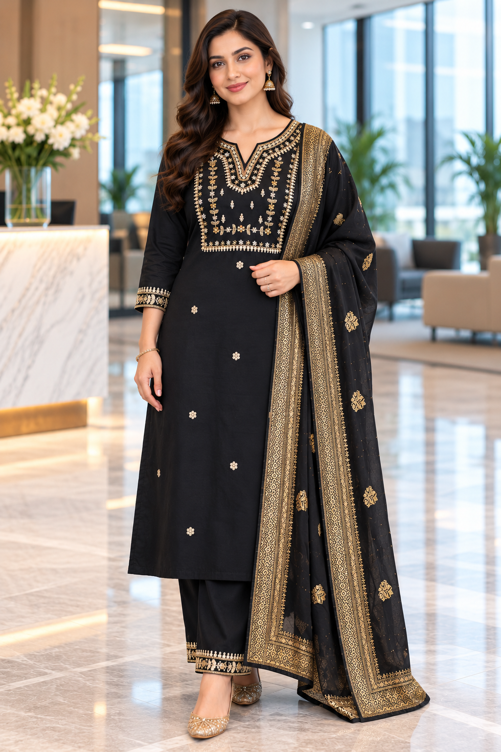 babf2c89-4023-4d3e-a80b-69cbc1ad2c81 Diva Black Pant Suit - Image 1