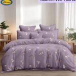 Purple Floral 4-Piece Comforter Set