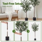 Artiss 155cm Artificial Olive Tree Faux Trees Indoor Decor Artificial Plants Lifelike Plant - Image 7