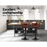 Artiss 2x Bar Stools Gas Lift Faux Leather - Image 5