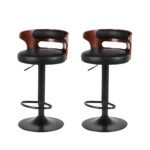 Artiss 2x Bar Stools Gas Lift Faux Leather - Image 7