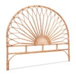 Artiss Bed Headboard Queen Bedhead Rattan - MARI Pine