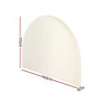 Artiss Bed Head Headboard Bed Frame Double Boucle - GREI White - Image 2