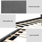 Artiss Bed Frame King Single Size Grey NEO - Image 7