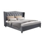Artiss Bed Frame Double Size Grey PIER - Image 2
