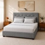 Artiss Bed Frame Double Size Gas Lift Grey VILA
