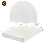 Artiss Queen Bed Frame Boucle Fabric Vacuum Compressed Beds Removable Washable Cover No-Assembly - Image 2