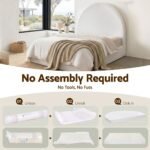 Artiss Queen Bed Frame Boucle Fabric Vacuum Compressed Beds Removable Washable Cover No-Assembly - Image 4