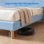 Artiss Kids King Single Bed Frame Upholstered Bear Headboard Waterproof Leather Boys Bed 180kg Capacity Blue and White - Image 7