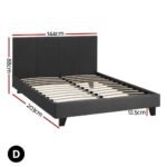Artiss Bed Frame Double Size Charcoal NEO - Image 3