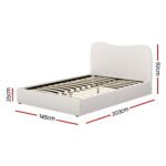 Artiss Bed Frame Double Size Boucle DARA - Image 2