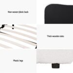 Artiss Bed Frame Queen Size Boucle DARA - Image 4