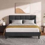 Artiss Bed Frame Queen Size Charcoal TINO