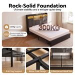 Artiss Queen Bed Frame with Storage Drawers & Headboard, 2 Drawer, USB, LED - Image 9