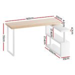 Artiss Computer Desk Bookshelf 140CM - Image 2