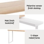 Artiss Computer Desk Bookshelf 140CM - Image 6