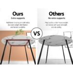 Artiss Dining Table Round Marble Effect 110CM - Image 6