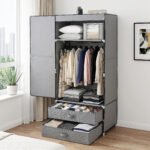 Artiss Large Portable Clothes Closet Wardrobe with Magnetic Door Grey
