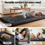 Giselle Bedding 10cm Japanese Floor Mattress Foldable Futon Mattress Washable Cover Straps - Image 9