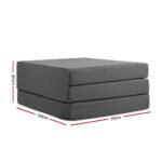 Giselle Bedding Foldable Mattress Folding Foam Bed Single Grey - Image 3