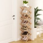 Artiss 7 Tier Bamboo Foldable Shoe Rack Organizer Entryway