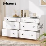 Artiss 6 Chest of Drawers - PETE White - Image 6