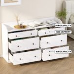 Artiss 6 Chest of Drawers - PETE White - Image 7
