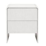 Artiss Bedside Table 2 Drawers - Beige - Image 3