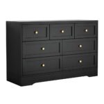 Artiss 7 Chest of Drawers Dresser Table Black - Image 4