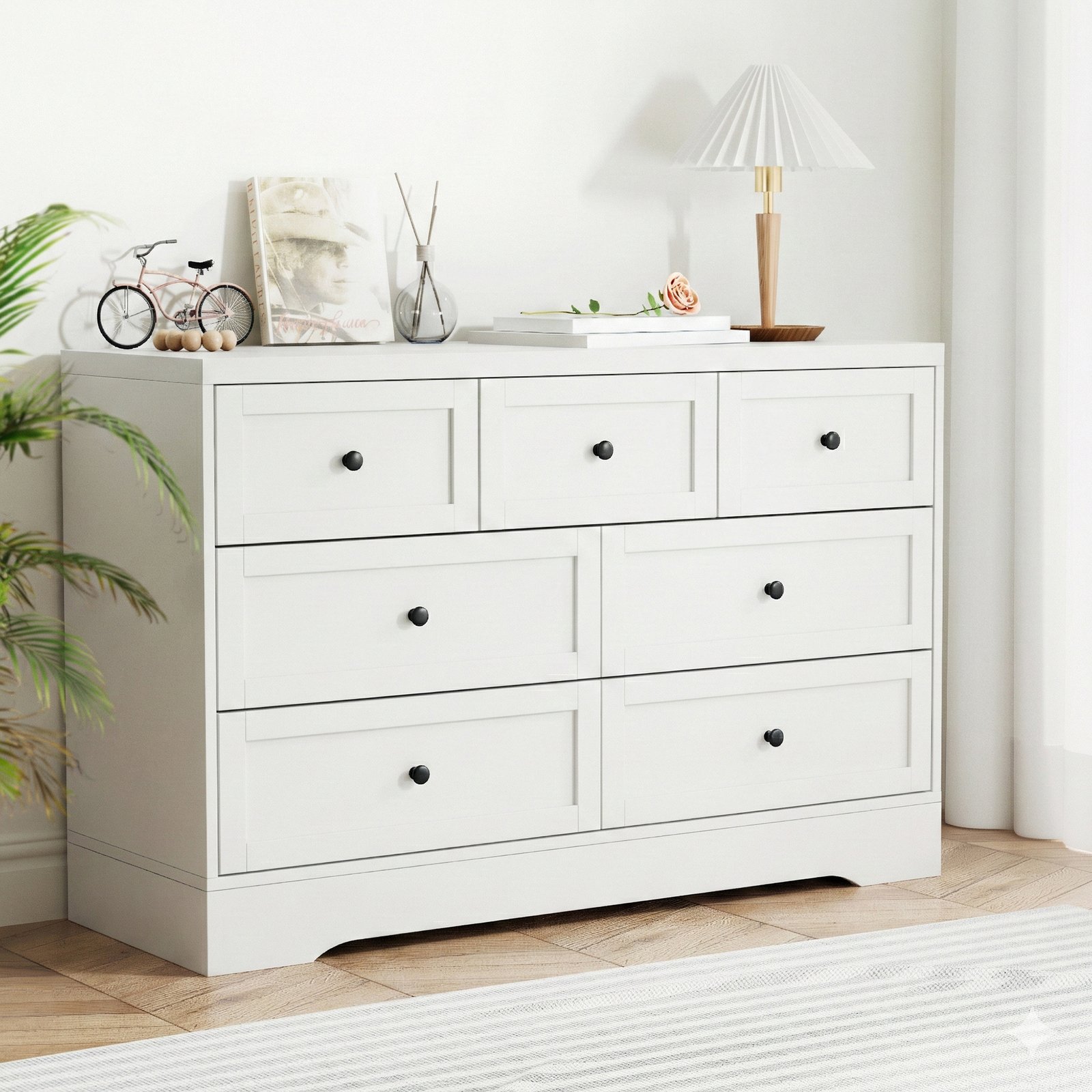 FUR-U-CDR-03-WH-AB-202601261226-00 Artiss 7 Chest of Drawers Dresser Table White - Image 1