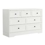 Artiss 7 Chest of Drawers Dresser Table White - Image 9