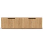 Artiss TV Unit Entertainment Unit Storage Cabinet 180cm Pine - Image 4