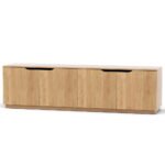 Artiss TV Unit Entertainment Unit Storage Cabinet 180cm Pine - Image 8