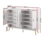 Artiss Shoe Rack Cabinet 5 Tiers 30 Pairs White - Image 4