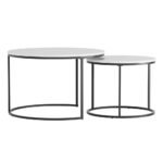 Artiss Nesting Coffee Table Set of 2 Marble Effect - Image 3