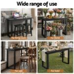 Artiss Console Table 110CM Black - Image 7